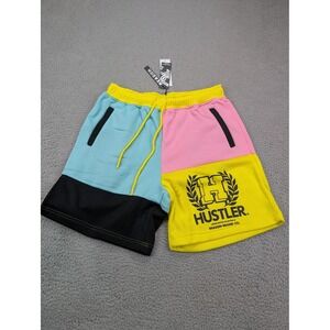 Reason Hustler Shorts Mens Large‎ Multi Color Yellow Pink Blue Black Streetwear
